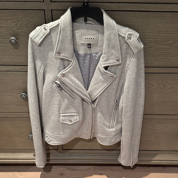 Blank NYC Jackets & Blazers - Blanknyc sweatpant moto jacket